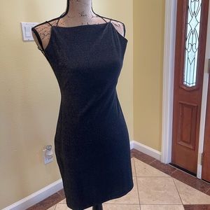 Sexy black metallic dress